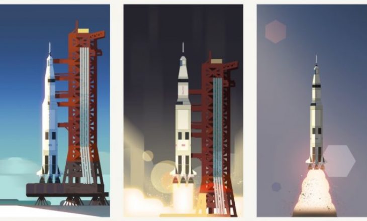 Google përkujton 50 vjetorin e zbritjes së Apollo 11 në Hënë me një Doodle