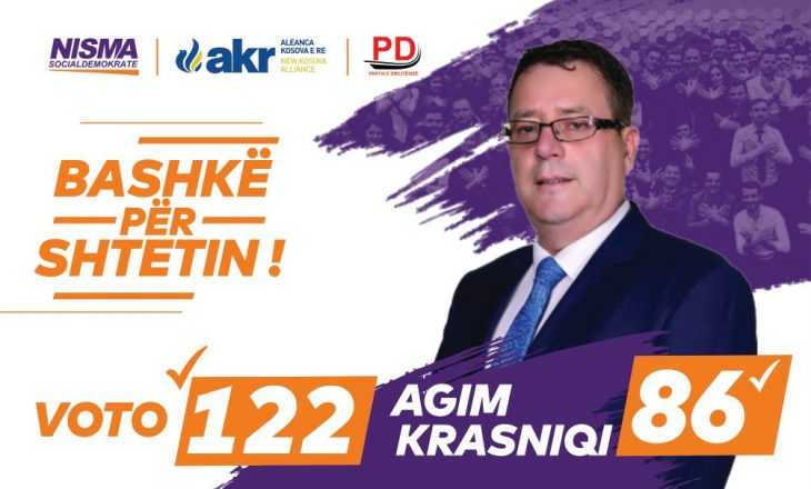 Ky është profili i Agim Krasniqit – kandidatit për deputet nga koalicioni Nisma-AKR-PD