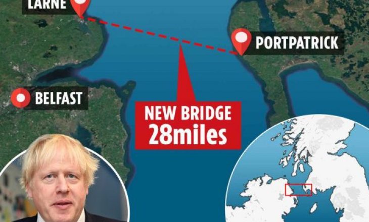 Plani i Johnson – 15 miliardë funta për një urë mes Skocisë dhe Irlandës së Veriut