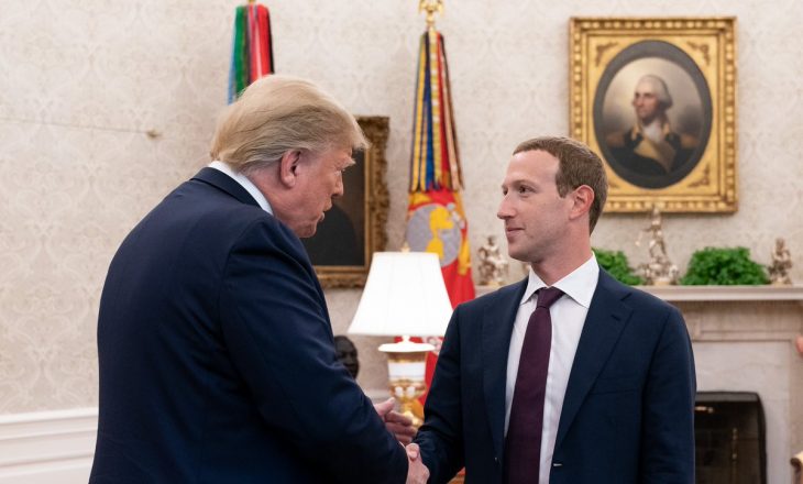 Trump pret Drejtorin e Facebook Mark Zuckerberg në Shtëpinë e Bardhë