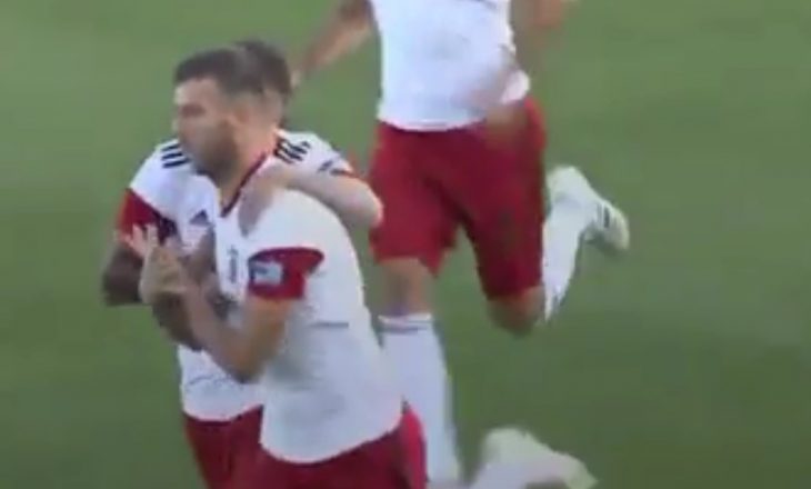 “Fenomenal” Vangjel Zguro, shënon supergol nga goditja këndit dhe feston me “shqiponjë”