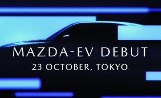 Mazda tregon dukjen e makinës që mbushet me rrymë, të cilën e prezanton gjatë javës që vjen