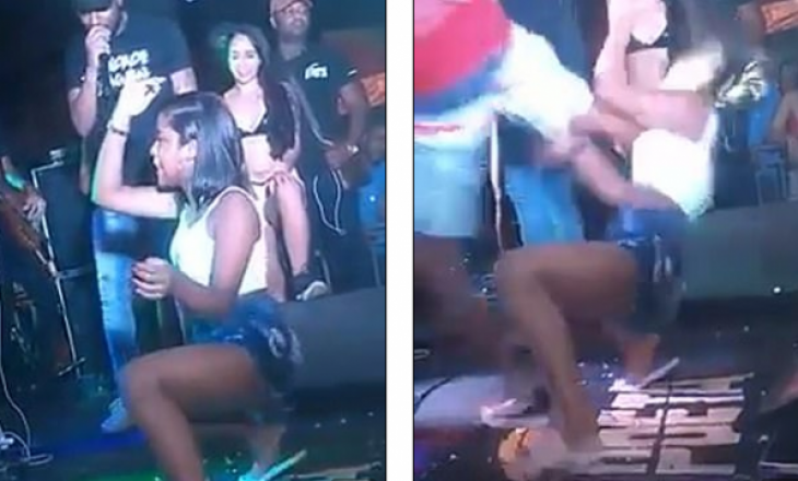 Bëri twerk para njerëzve, momenti kur i riu shqelmon në fytyrë të dashurën e tij
