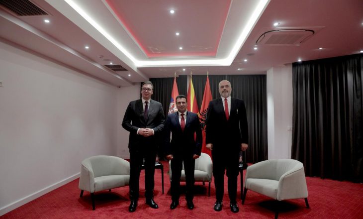 Thaçi i injoron, por ja për çfarë biseduan Zaev, Rama dhe Vuçiq