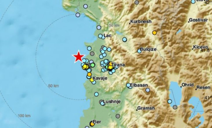 Tjetër tërmet në Shqipëri, lëkundje 5.1 shkallë
