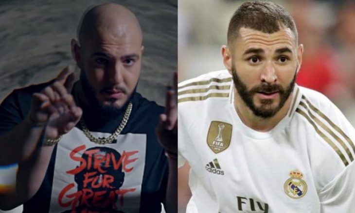 Benzema futet në stadium me këngën e reperit shqiptar