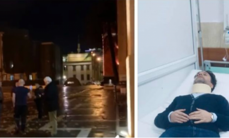 “Maskarenj!” Momenti kur policia shoqëron aktorin Laert Vasili, pas përplasjes me artistët