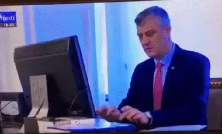 Mediumi britanik: Thaçi duke shkruar fjalëkalimin në PC, ndër huqjet më të mëdha të sigurisë kibernetike