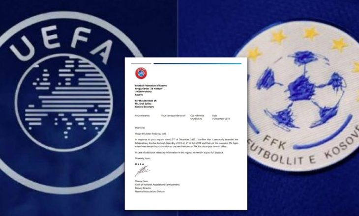 Çfarë thuhet në shkresën e UEFA-s e prezantuar nga FFK-ja?