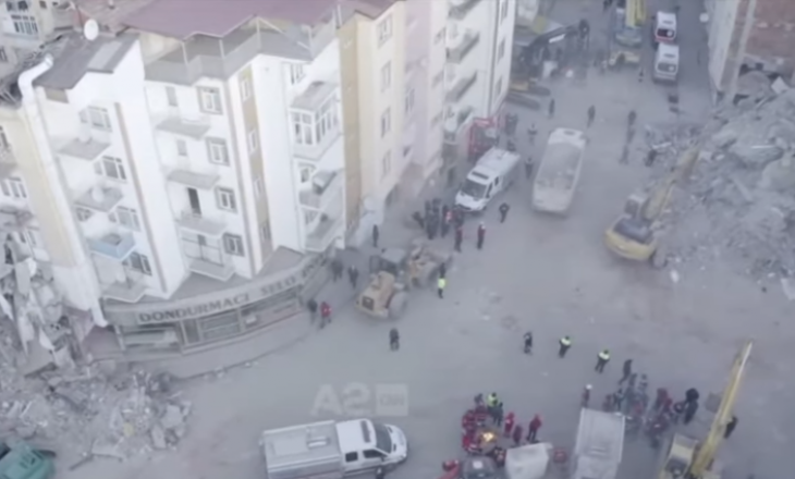 Pamjet me dron tregojnë dëmet e mëdha të tërmetit në Turqi