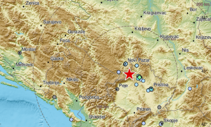 Tërmet prej 3.9 shkallë të rihterit në veri të Kosovës