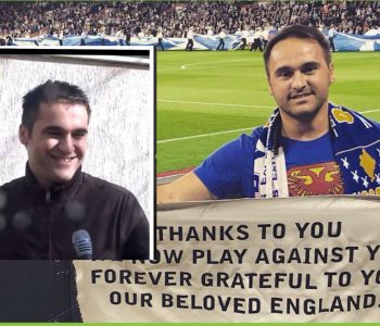 Tifozi i famshëm shqiptar që mori vëmendje për WC-të publike dhe pankartën në stadium