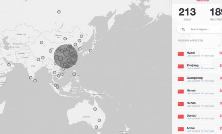 Aplikacioni tregon në kohë reale numrin e të infektuarve dhe vdekjeve nga koronavirusi