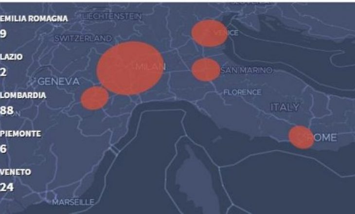Shkon në 3 numri i viktimave nga virusi në Itali