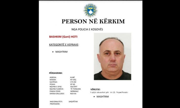 Policia e Kosovës kërkon ndihmë për të kapur Bashkim Hotin