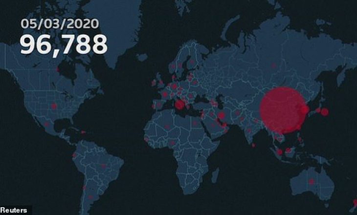 Si është shpërndarë koronavirusi nëpër botë? Kjo grafikë e animuar tregon në detaje