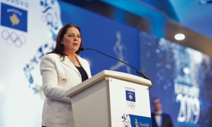 Ministrja Dumoshi në ceremoninë e KOK-ut: Sporti, fusha më e suksesshme në Kosovë