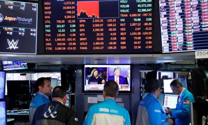 Rënie kolosale në bursën amerikane