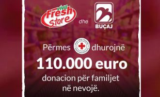 Viva Fresh Store dhe Buçaj ndajnë 110,000.00 € DONACION për FAMILJET në nevojë!
