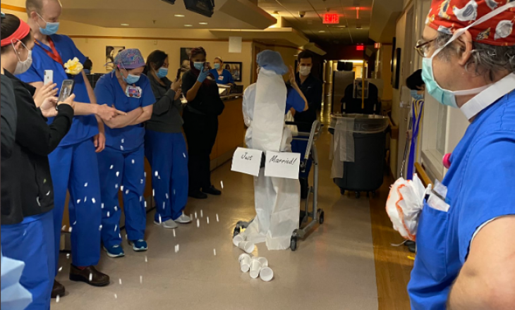 Çifti që realizuan një ceremoni dasme në spital – mes pandemisë së coronavirusit