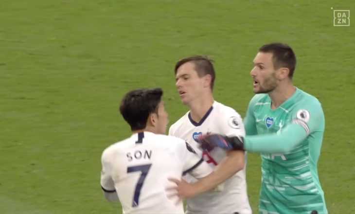 Përleshje mes lojtarëve të Tottenham (VIDEO)