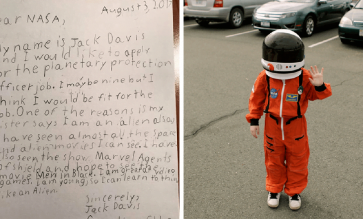 9 vjeçari aplikon për punë në NASA – Agjencia hapësinore i ktheu përgjigjen më të ëmbël