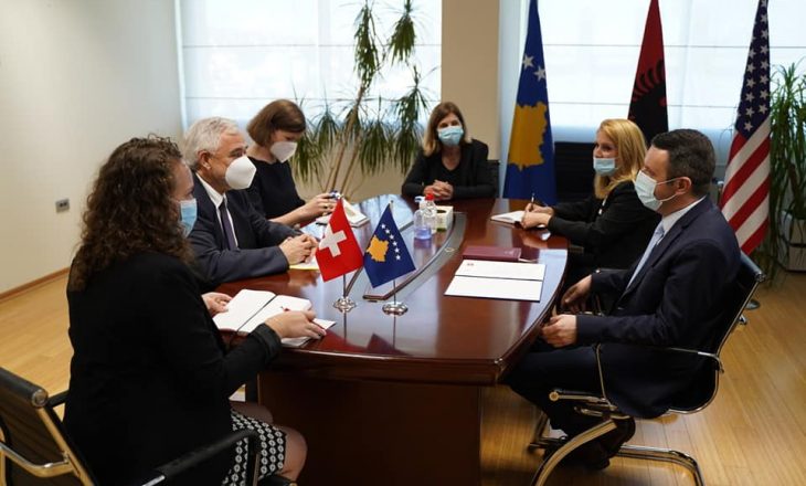 Selimi në takim lamtumirës me ambasadorin zviceran: Zvicra ka merita të veçanta për çdo gjë̈ që është arritur në Kosovë