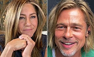 Brad Pitt dhe Jennifer Aniston flirtojnë në një skenë të nxehtë