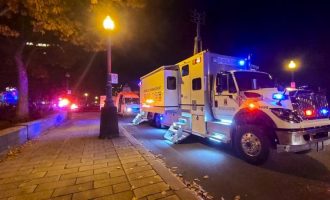 Një burrë i veshur me rroba mesjetare dhe i armatosur me shpatë ka vrarë dy persona natën e Halloween