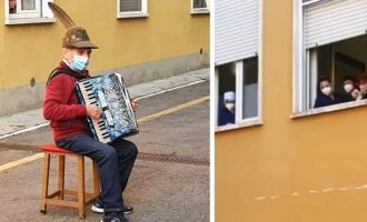 Vdes gruaja italiane, burri i së cilës luante serenada para dritares së saj