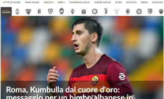 Kumbulla ndihmon një fëmijë shqiptar në Itali shkruajnë mediat italiane