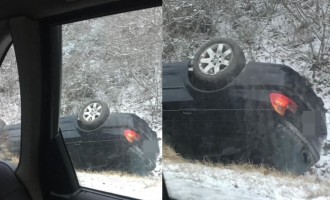 Aksident në Shtime: Vozitësi humb kontrollin dhe bie me veturë në lum