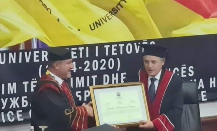 Ali Ahmetit i ndahet çmim nga Universiteti i Tetovës, reagon opozita
