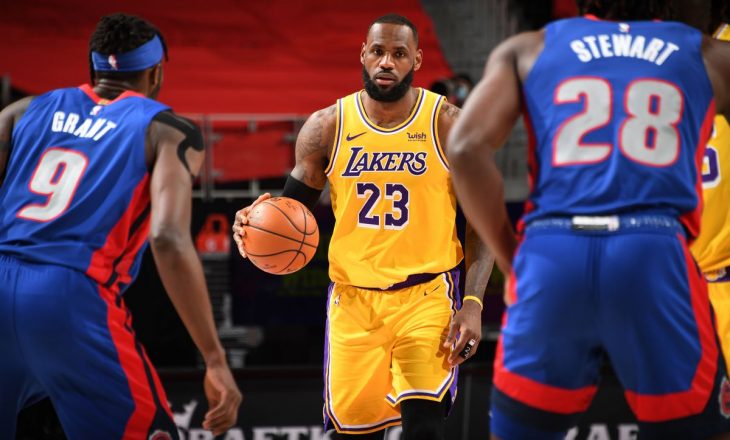 Lakers pëson humbje nga Detroit Pistons – rezultatet në NBA