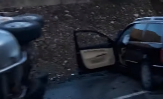 Dy vetura me targa të Kosovës aksidentohen në “Rrugën e Kombit”