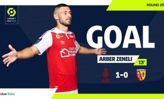 Zeneli shënon gol për Reims në Ligue 1 ndaj ekipit Lens