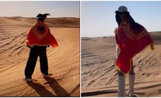 Mozzik dhe Loredana dërgojnë urime nga shkretëtira e Saharasë