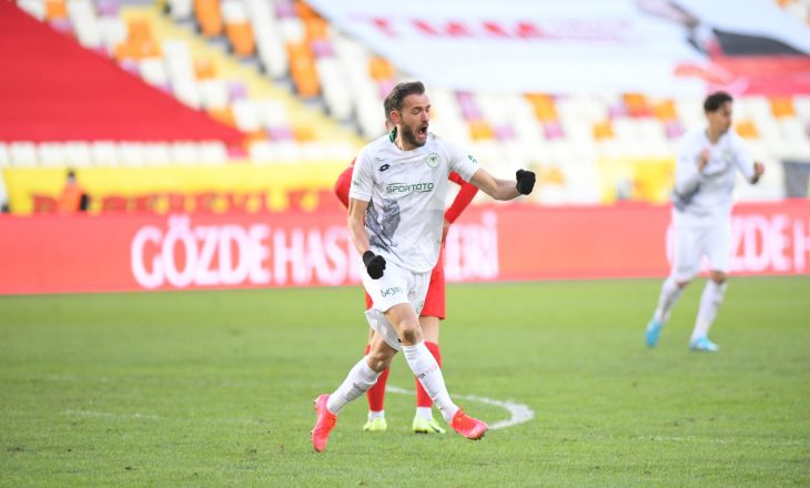 Sokol Cikalleshi shënon dy gola për Konyaspor në fitoren ndaj Malatayspor