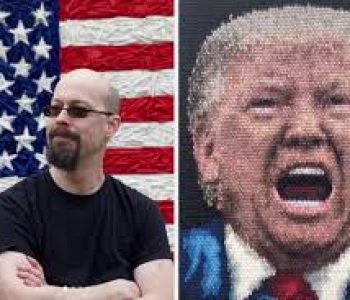 Ky artist krijoi një mozaik të Donald Trump me 10 mijë ‘gishtërinj të mesëm’