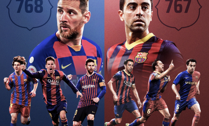 Messi e tejkalon Xavin në paraqitje me Barcelonën