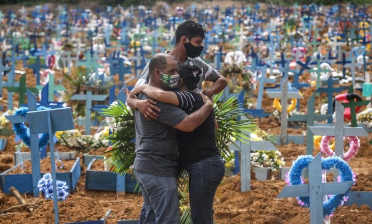 Mbi dy mijë vdekje nga COVID-19 brenda ditës në Brazil