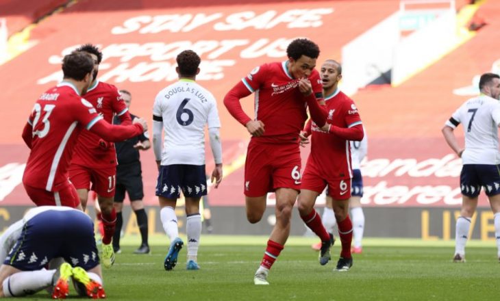 Liverpool mposht me vështirësi Aston Villën në “Anffield”