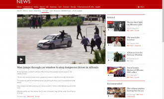 “BBC” raporton për të riun që parandaloi rrezikun nga vetura te sheshi “Skënderbej”