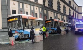 Tiranë: Autobusi godet murin e Ministrisë, 4 persona të lënduar