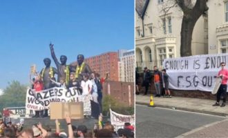 Tifozeritë e Manchester United dhe Liverpool protestojnë kundër ekipeve të tyre që nënshkruan Super Ligën Europiane