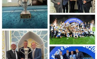 Llapjanët e falin Bajramin në prezencë të trofeut të Kupës së Kosovë