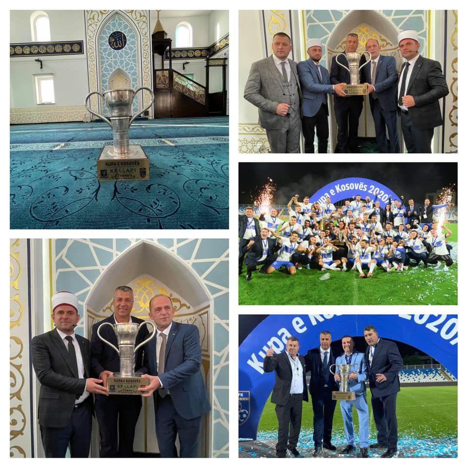 Llapjanët e falin Bajramin në prezencë të trofeut të Kupës së Kosovë