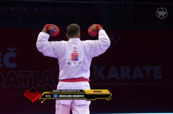 Karateisti Herolind Nishevci fitoi të bronztën në Kampionatin Evropian që po mbahet në Poreç të Kroacisë