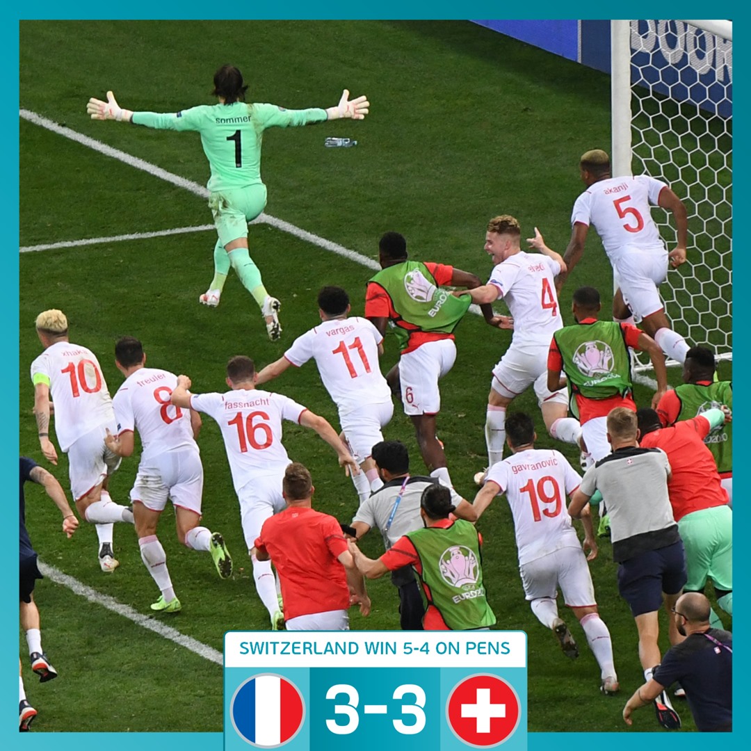 Zvicra arrin çerekfinalen për herë të parë në histori pas fitores ndaj Francës