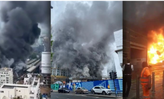 Zjarr i madh në një stacion metroje në Londër